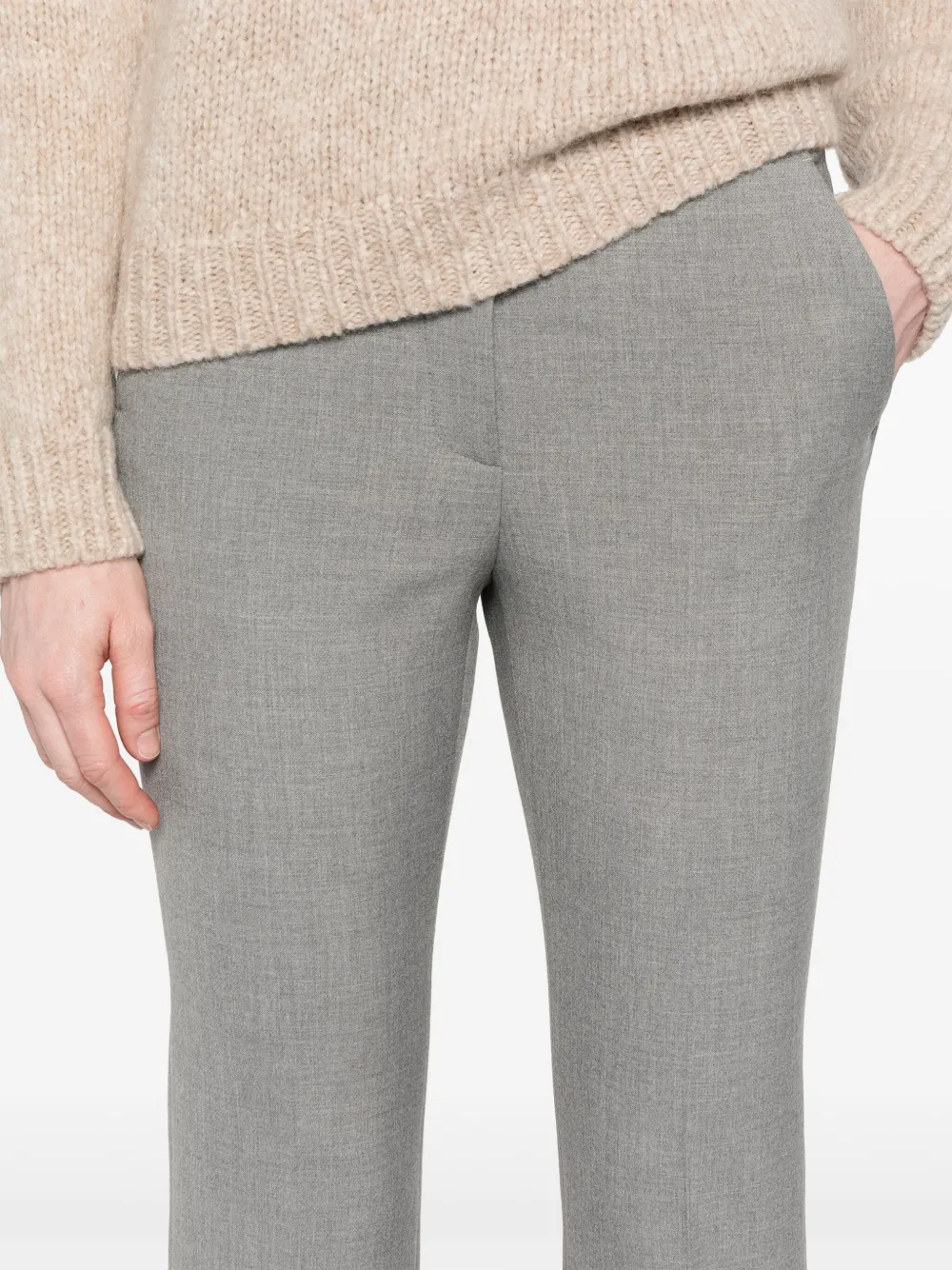 Peserico Broek met logoband Grijs