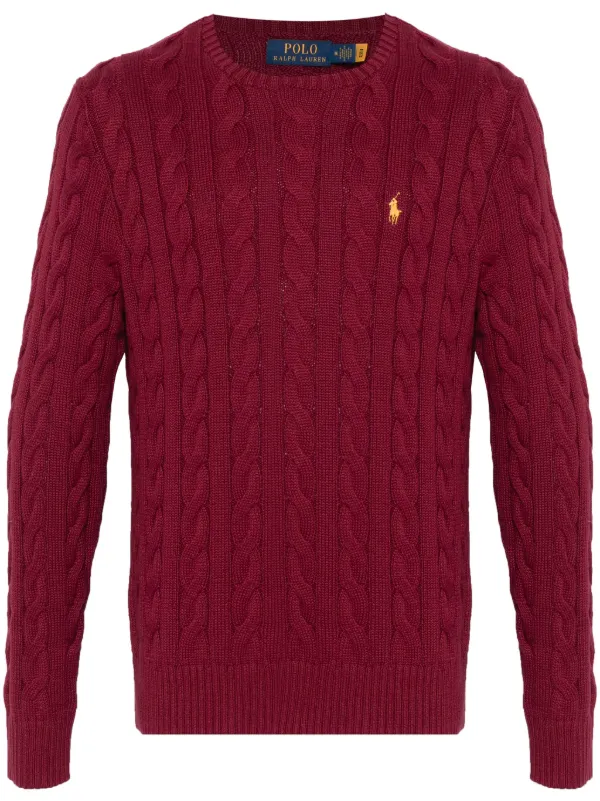 Ralph Lauren Red Knit sale Sweater