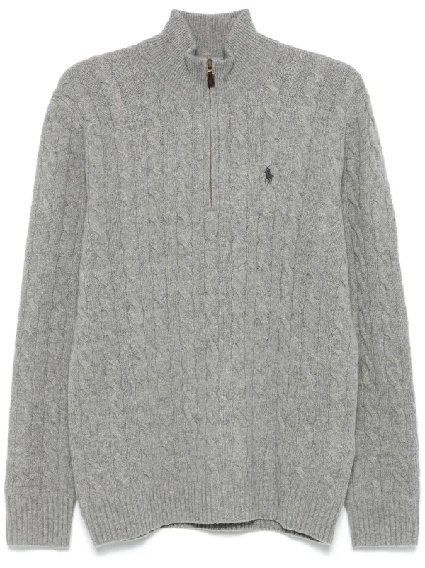 Polo Ralph Lauren ケーブルニット セーター | グレー | FARFETCH JP