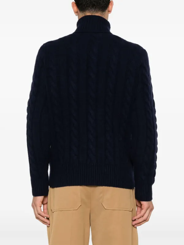 Ralph lauren cable knit turtleneck sweater best sale