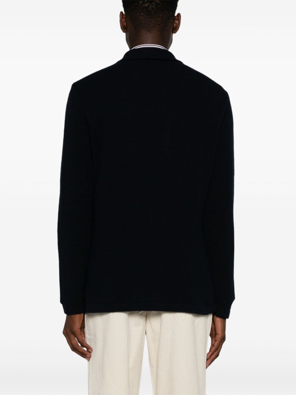 Shop Polo Ralph Lauren Knitted Blazer In Blue