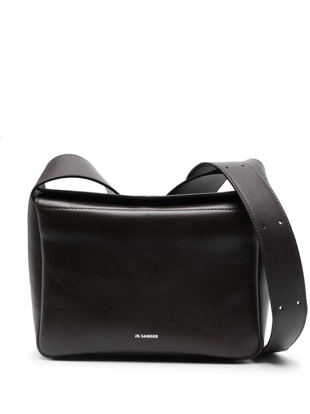 Jil Sander Flap kleine crossbodytas Bruin