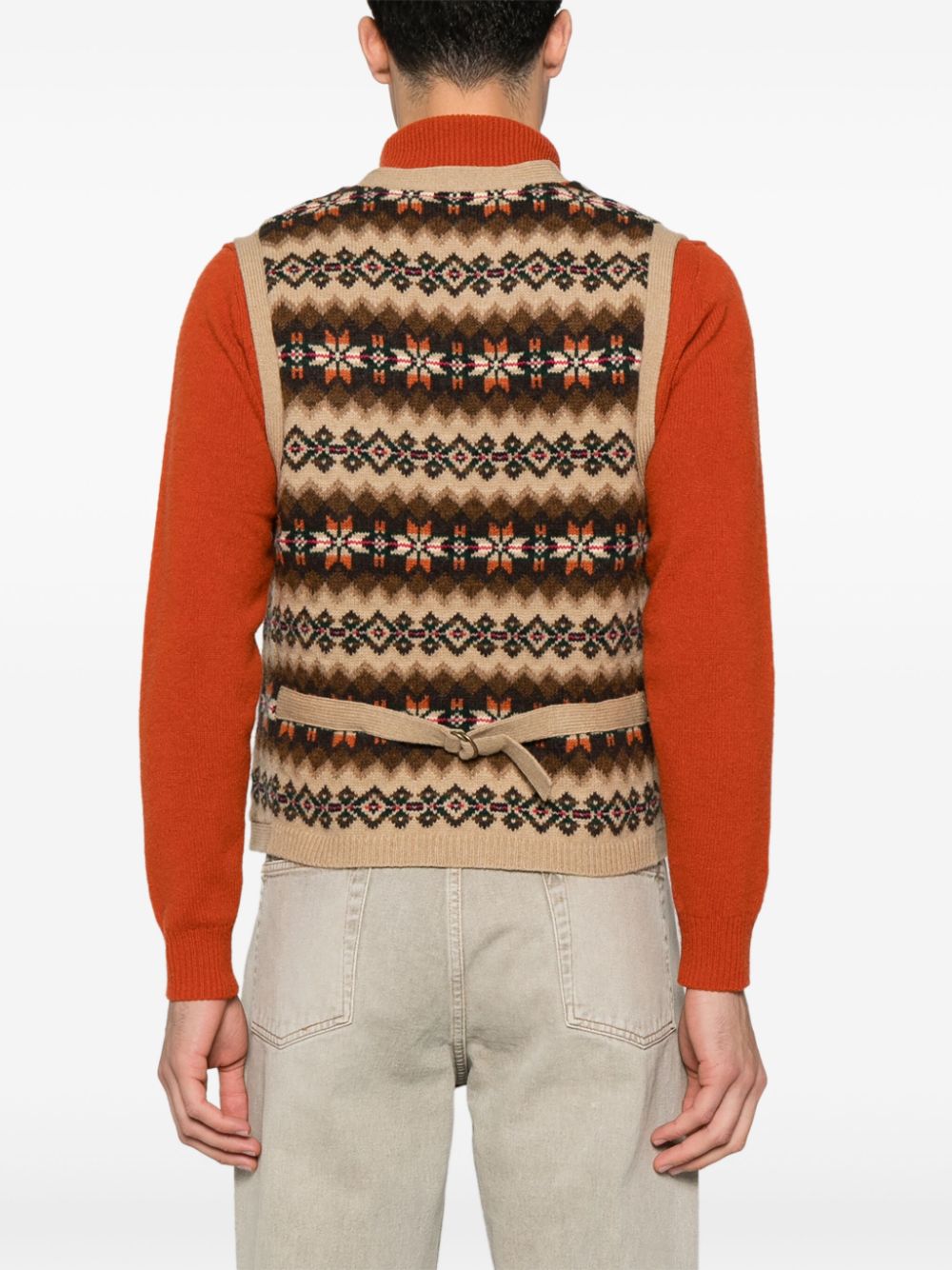 Polo Ralph Lauren Fair-isle mouwloos vest Bruin