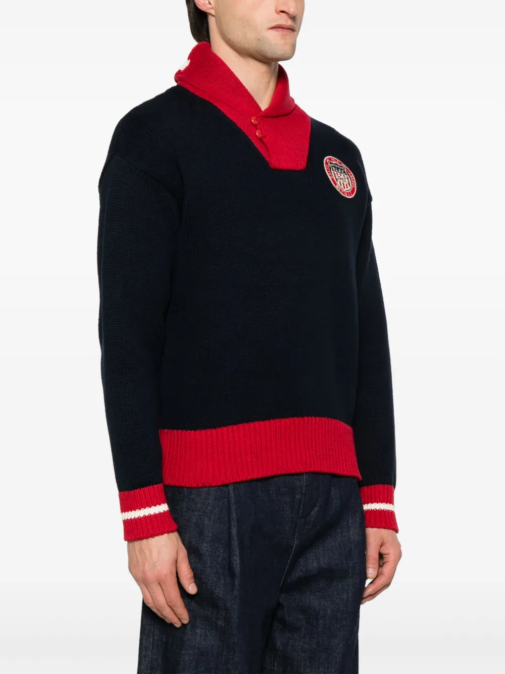 Polo Ralph Lauren Katoenen trui met colourblocking Blauw
