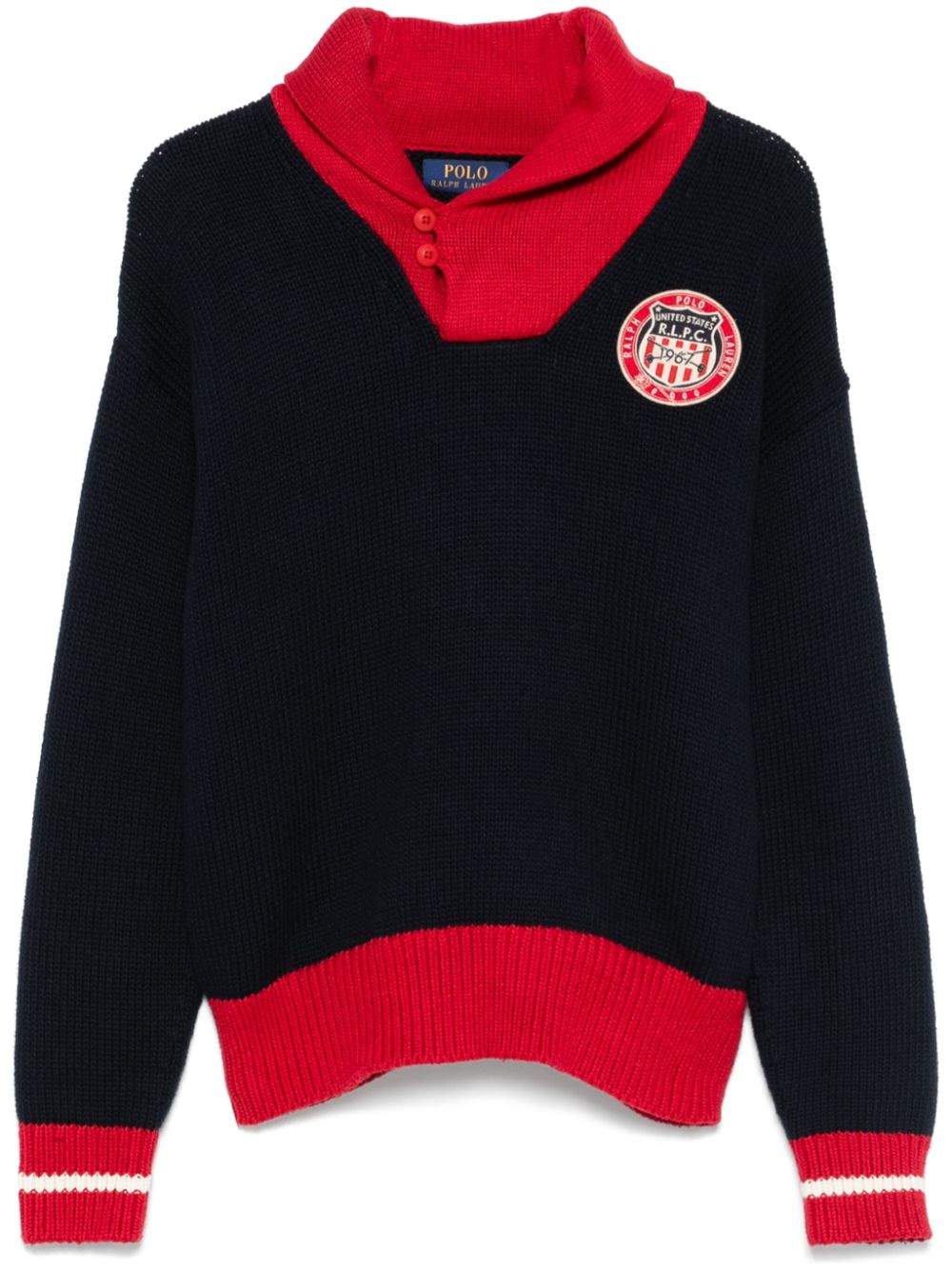 Polo Ralph Lauren colourblock cotton sweater - Blue