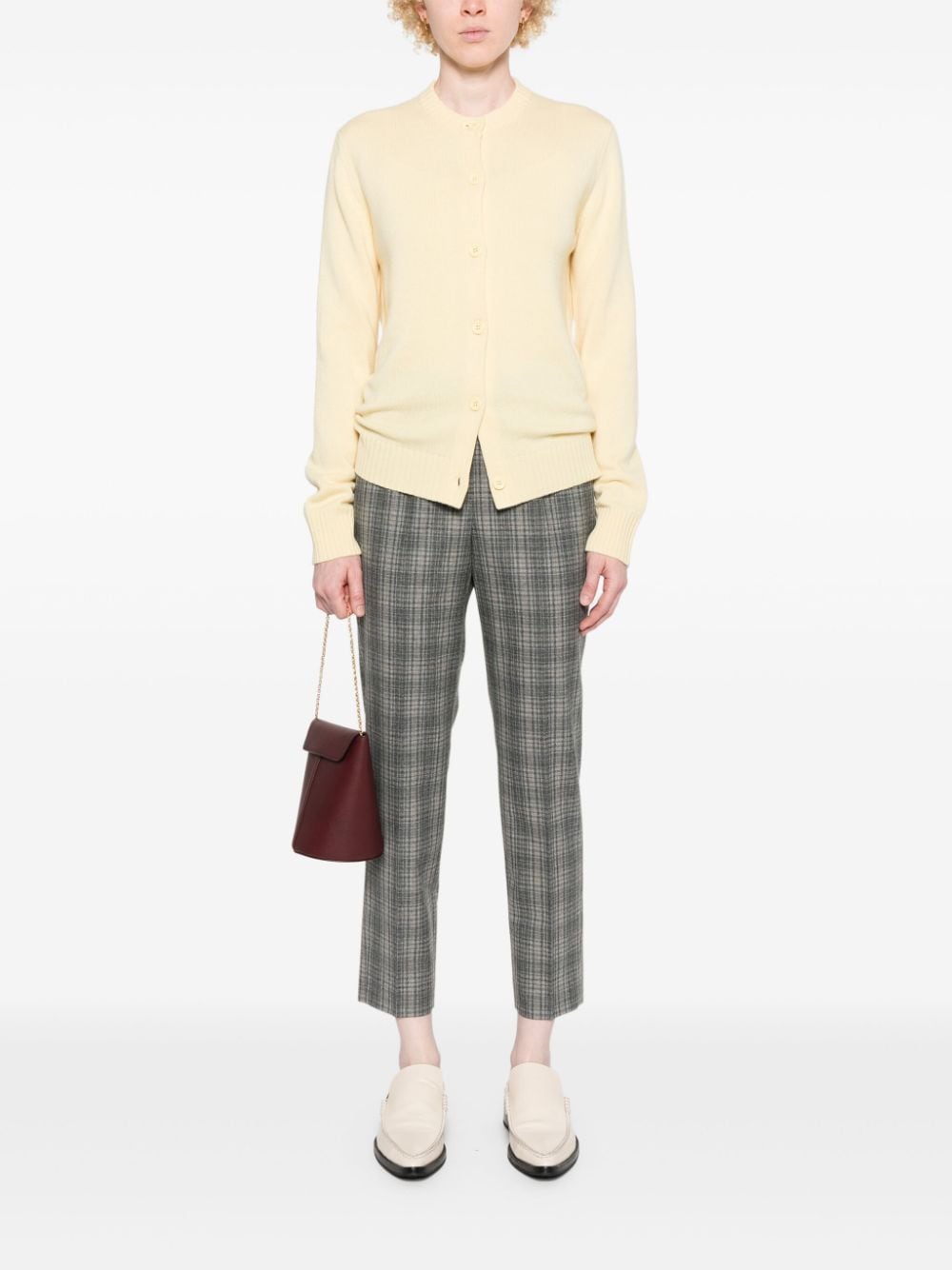 Peserico tartan check pattern trousers - Grijs