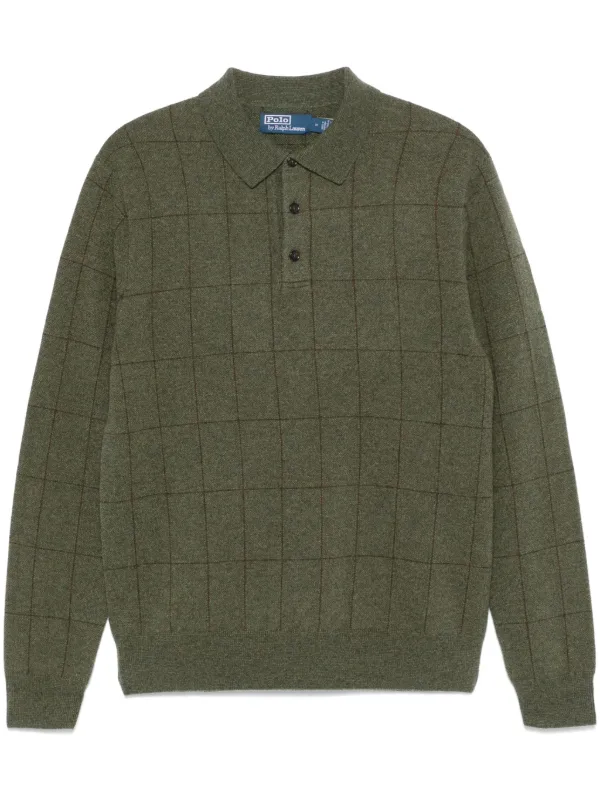POLO RALPH LAUREN ニット セーター チェック グリーン Polo Ralph Lauren チェック セーター | グリーン | FARFETCH JP