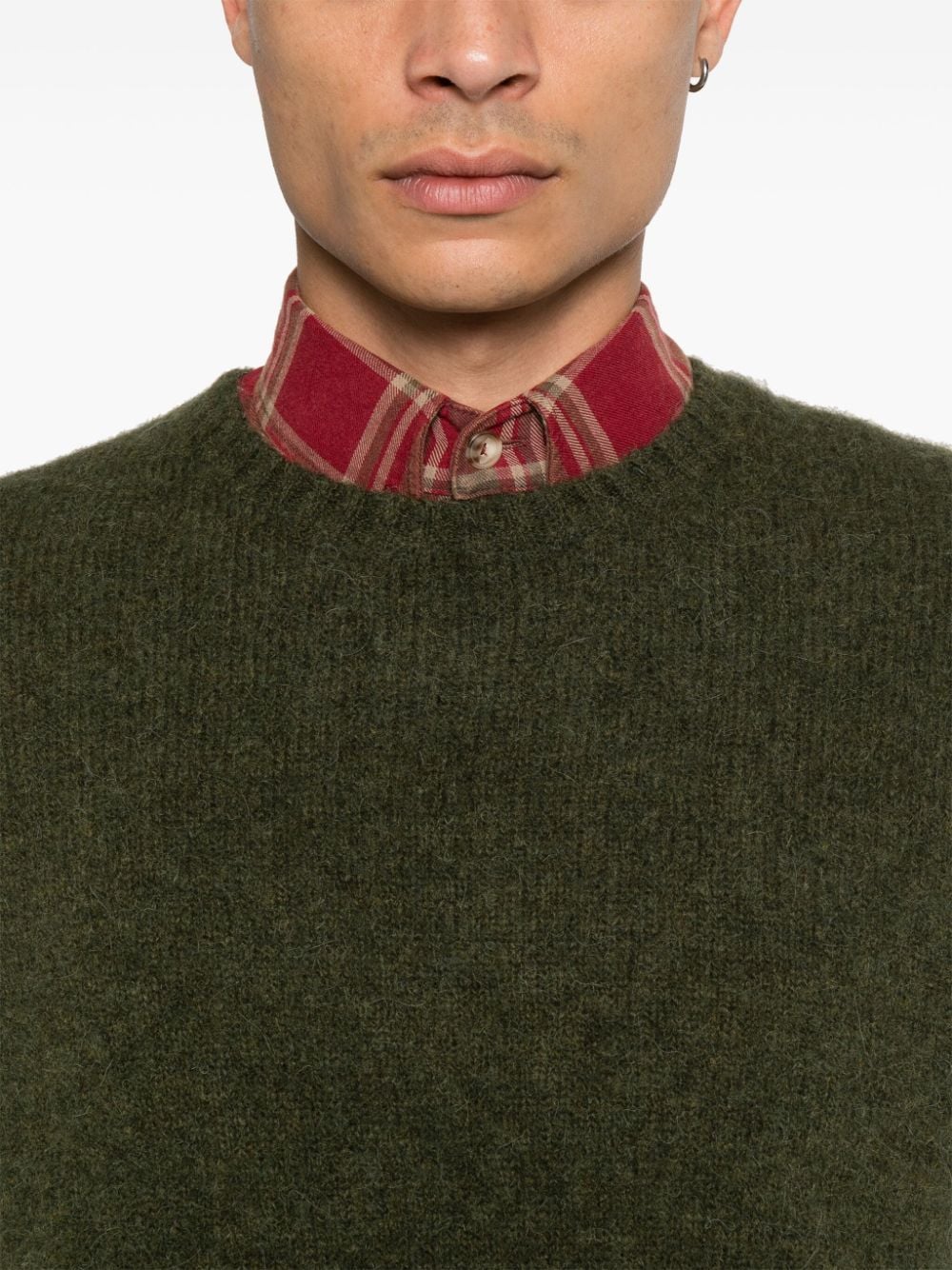 Shop Polo Ralph Lauren Elbow-patches Sweater In Green