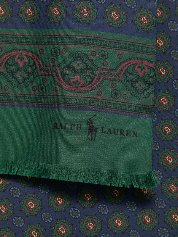 Polo Ralph Lauren foulard print Silk Scarf Blue FARFETCH UK