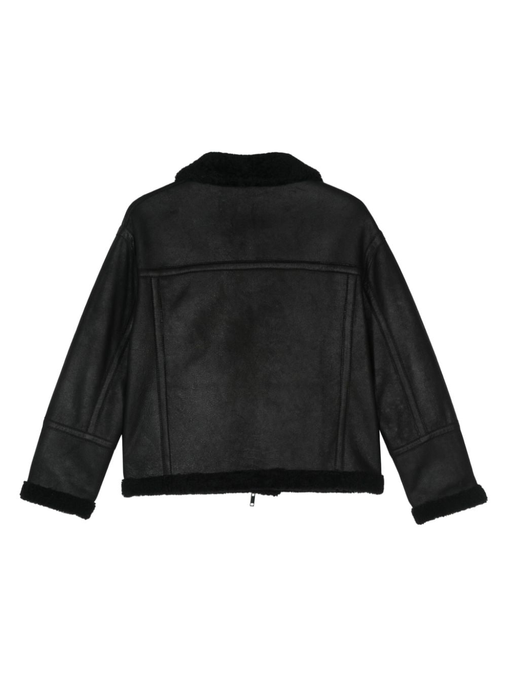 Salvatore Santoro shearling-trim jacket - Zwart