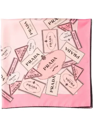 Prada プリント スカーフ | ピンク | FARFETCH JP