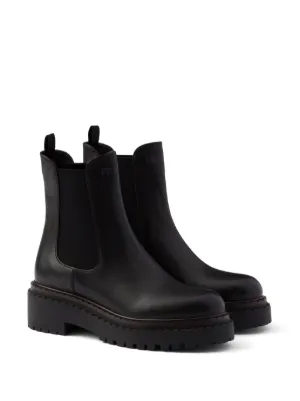 ショートブーツ・ブーティ Prada Leather Boots 6万取引突破☆UPS速達便利用！【PRADA☆プラダ】ブーツ (PRADA