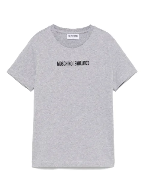 Moschino Kids logo-embroidered T-shirt