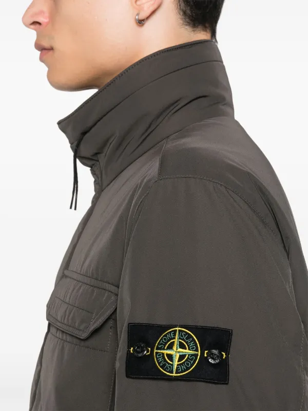 Stone Island Compass badge Jacket Green FARFETCH UK