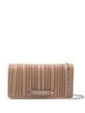 Karl Lagerfeld logo-patch clutch bag - Brown