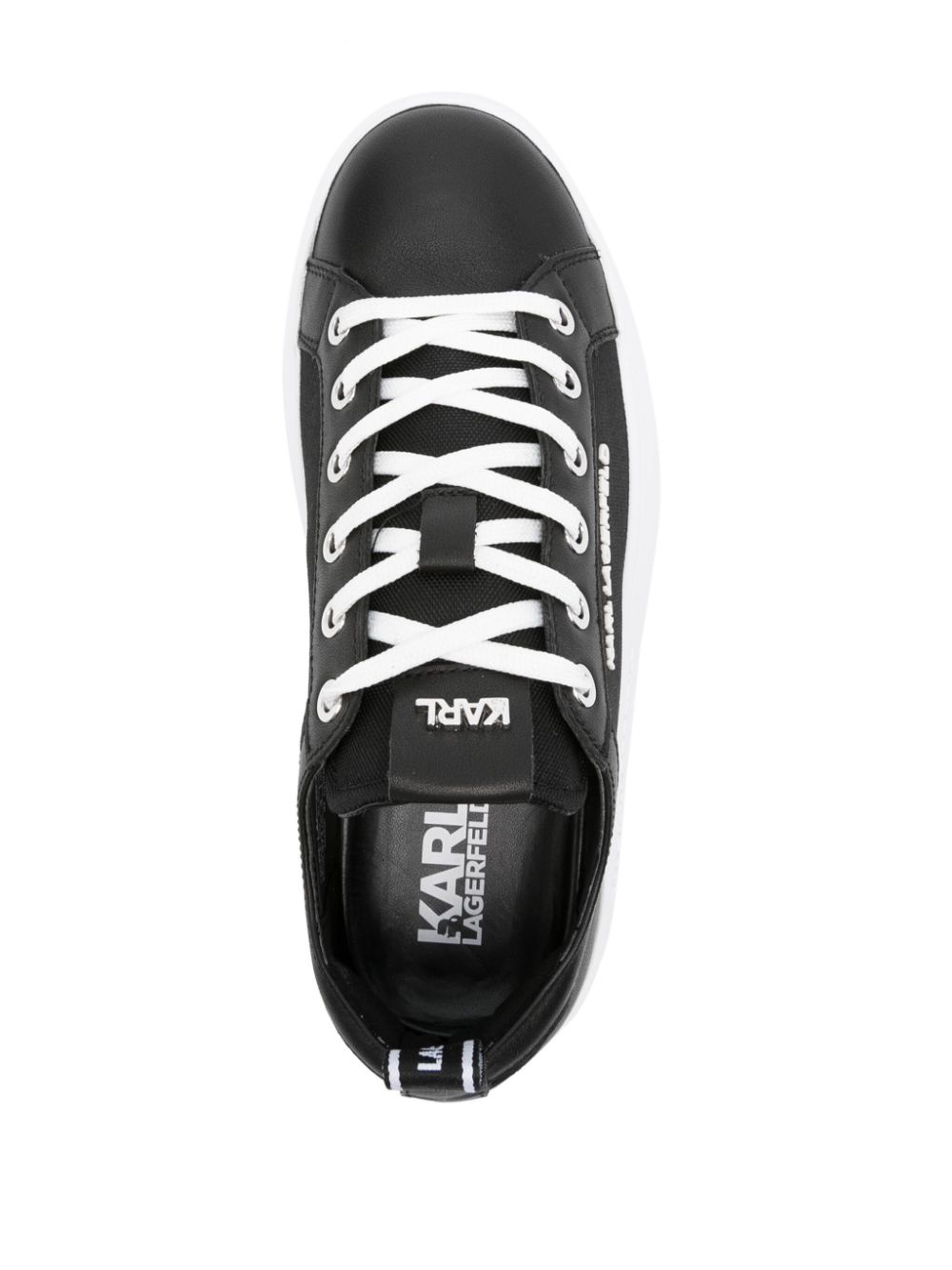 Shop Karl Lagerfeld Logo-appliqué Sneakers In Black