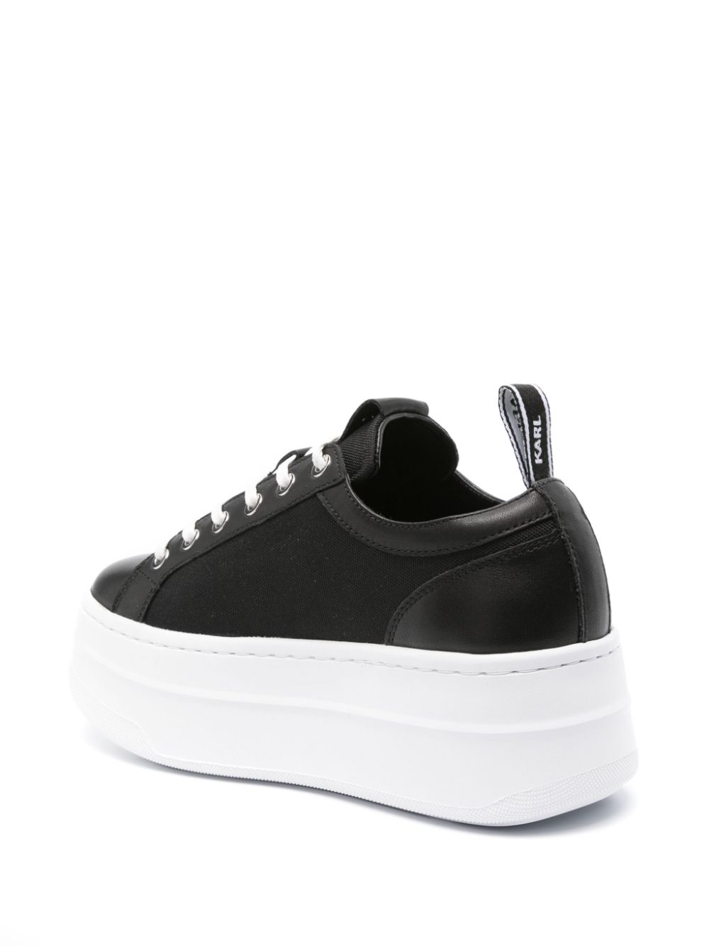 Shop Karl Lagerfeld Logo-appliqué Sneakers In Black