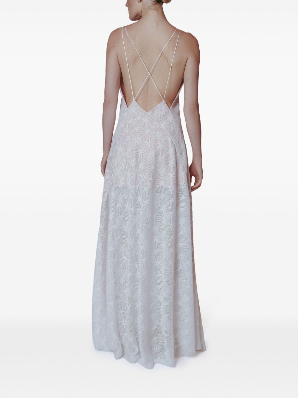 Shop Lethicia Bronstein Sagitta Maxi Dress In White