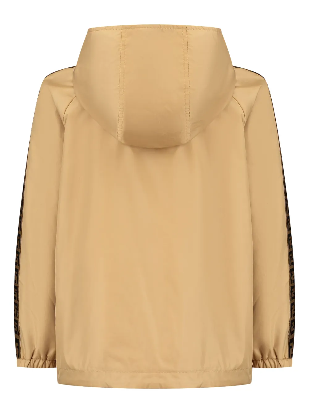 Fendi Kids Hoodie met FF-patroon en rits Beige