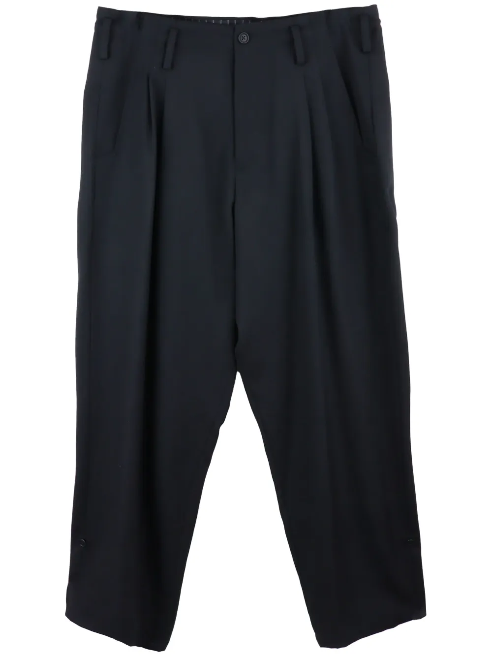 Yohji Yamamoto pleated tapered trousers | Black | Image 1