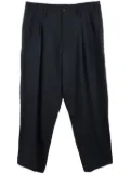Yohji Yamamoto pleated tapered trousers - Black