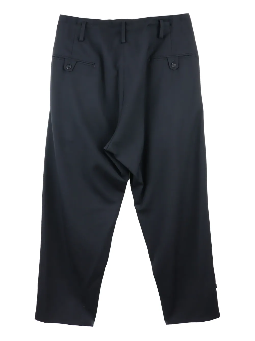 yohjiyamamoto Yohji Yamamoto Plooibroek met toelopende pijpen - Zwart