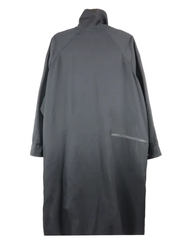 Yohji Yamamoto cross-zipper Wool Gabardine Jacket | Black