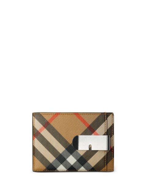 Burberry Check clip cardholder Men