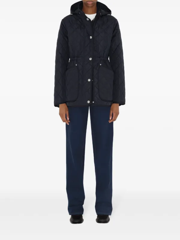 Burberry ギルティングジャケット uk8 Burberry キルティング ジャケット | ブルー | FARFETCH JP