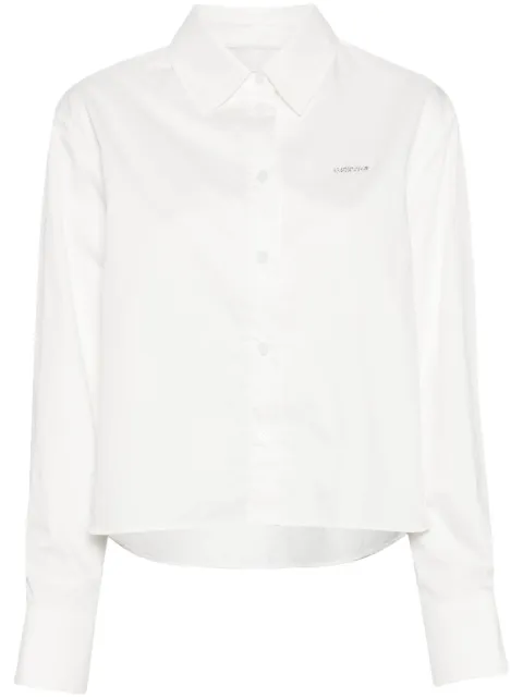 We11done logo-embellished long-sleeved shirt