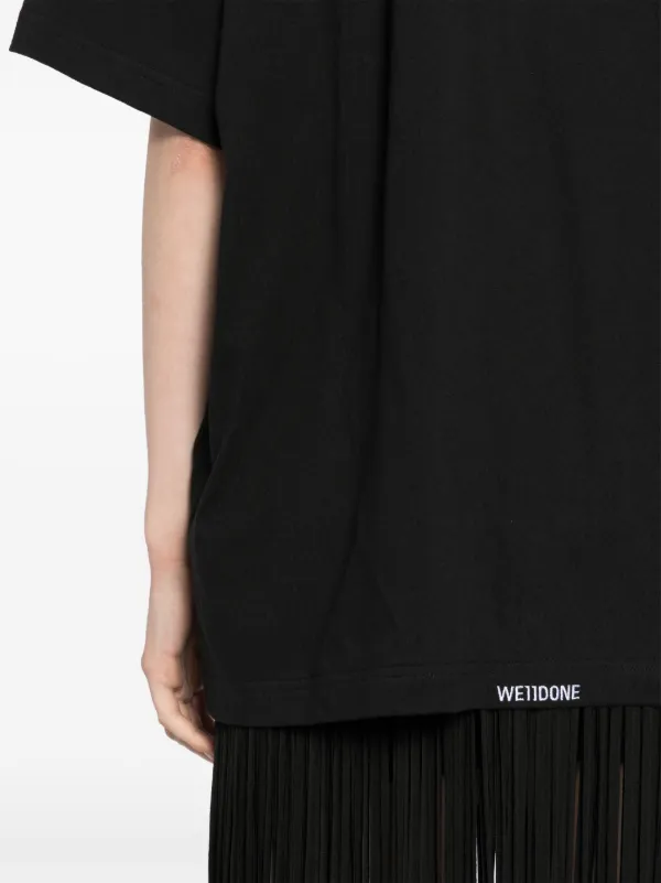 We11done Pearl Logo T-shirt | Black | FARFETCH GE