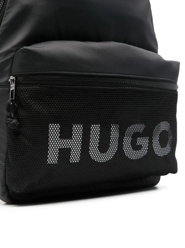 HUGO logo-print Backpack | Black | FARFETCH