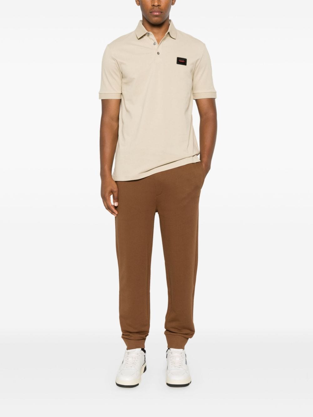 Shop Hugo Dereso Polo Shirt In Nude