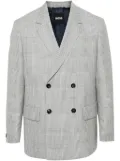 BOSS tartan-check blazer - Blue