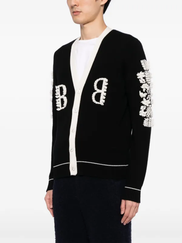 【BARRIE】バリー カシミア100% ３Dニット セラミック カーディガン Bally（バリー） 美品 BARRIE カシミヤ100% ニットカーディガン XS