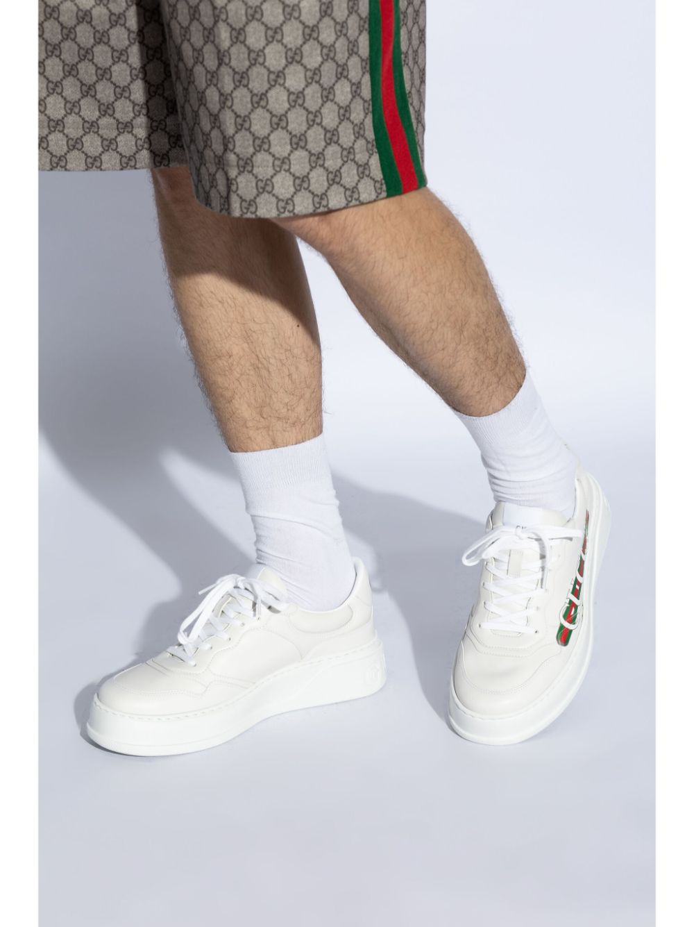 Shop Gucci 798539 2sh50 9014 Sneakers In Weiss