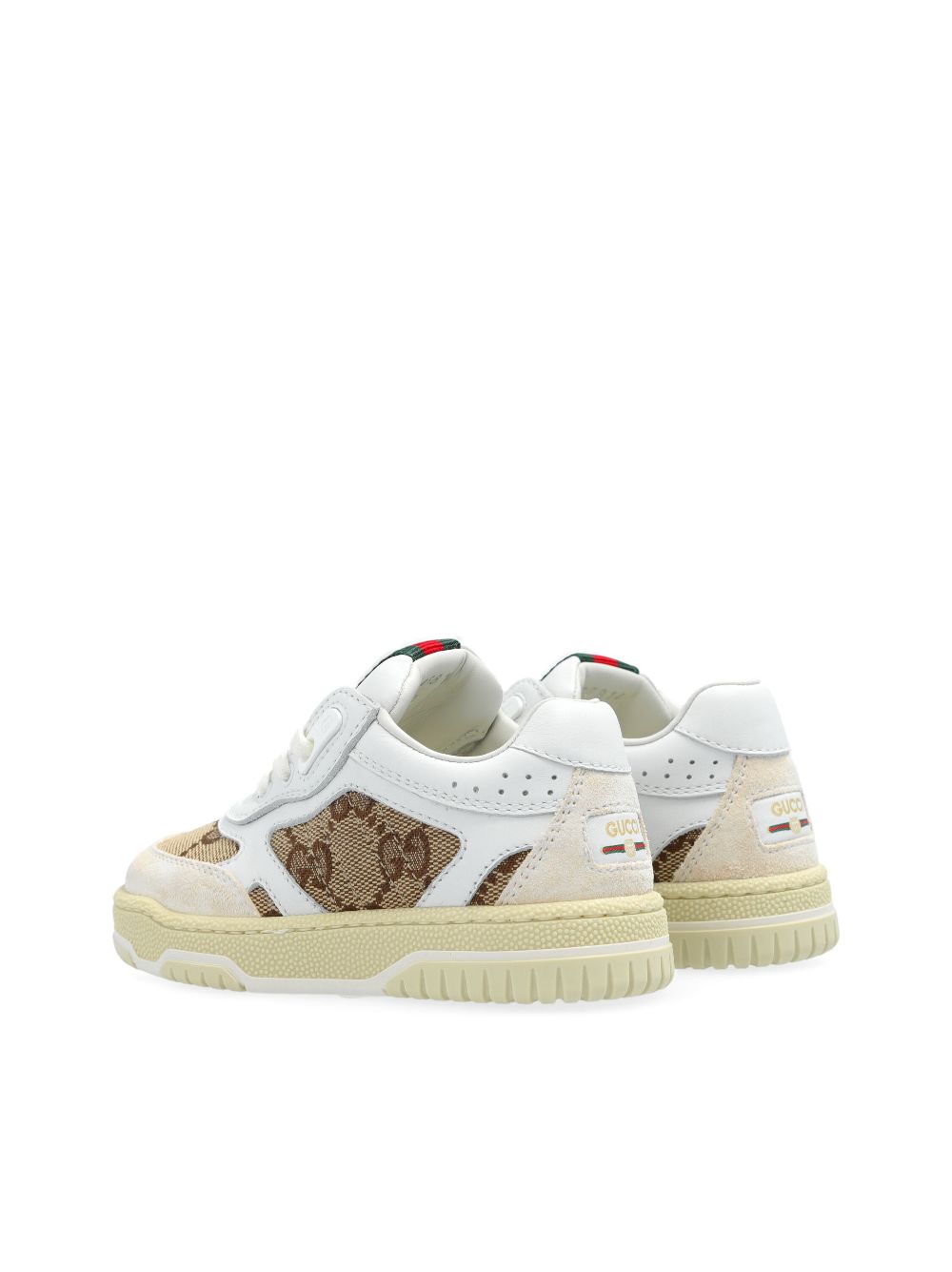 Shop Gucci Re-web Sneakers In Neutrals