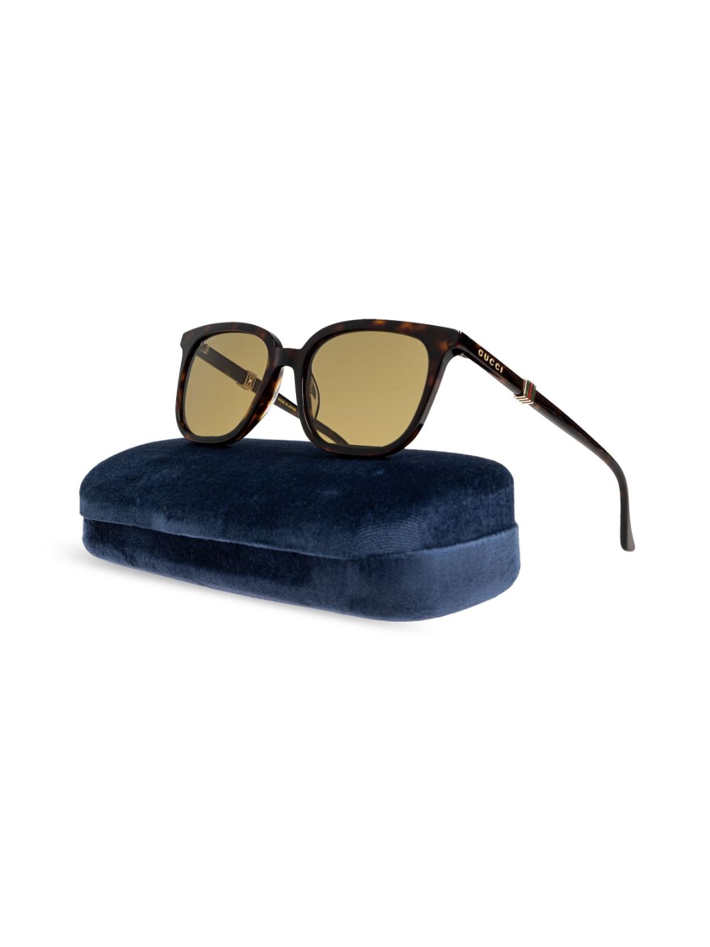 Shop Gucci Square-frame Sunglasses In Braun