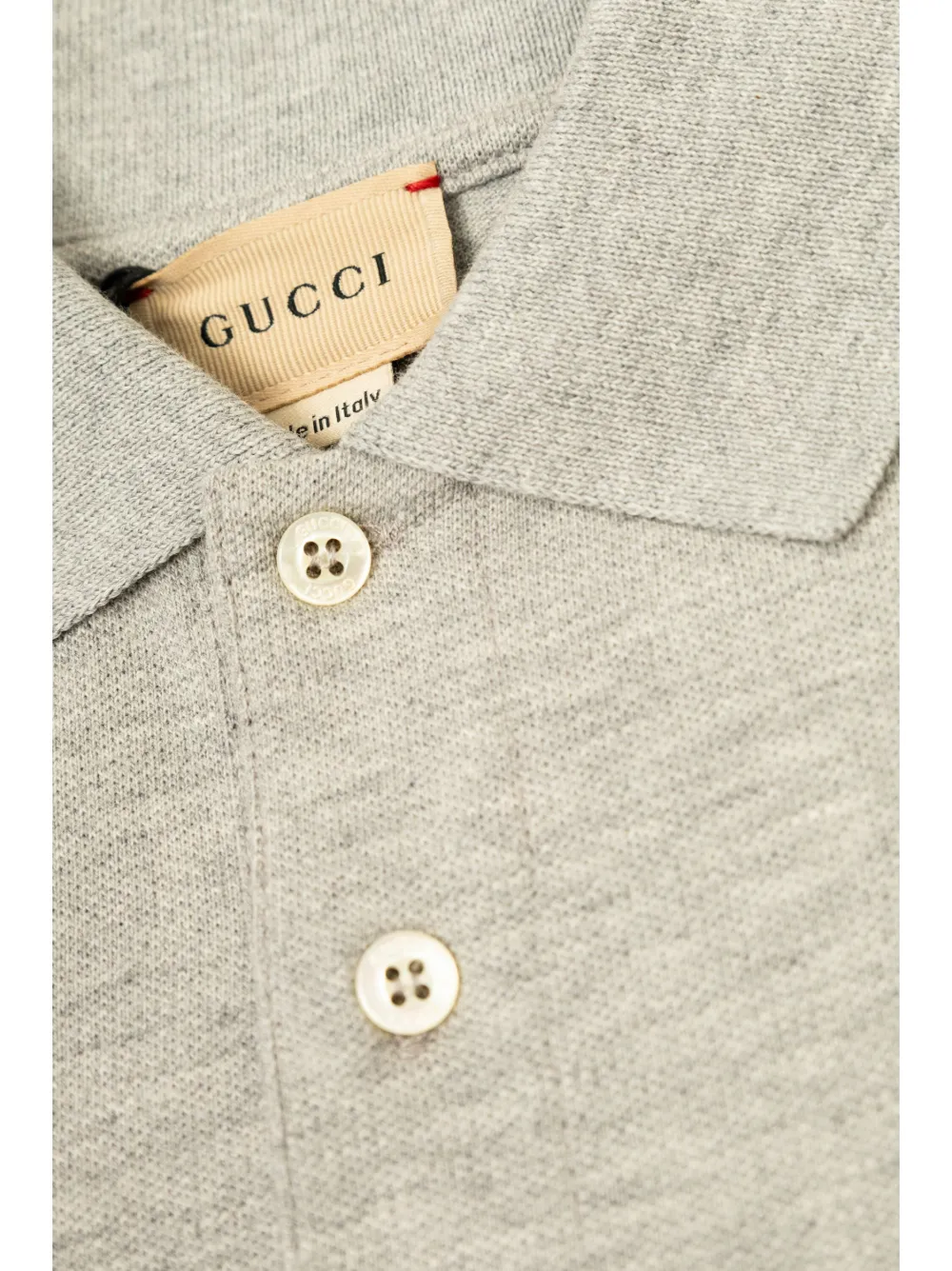 GUCCI WEB STRIPE COTTON POLO SHIRT