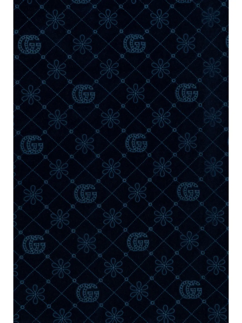 Gucci Kids Double G jurk met geborduurde bloemen Blauw