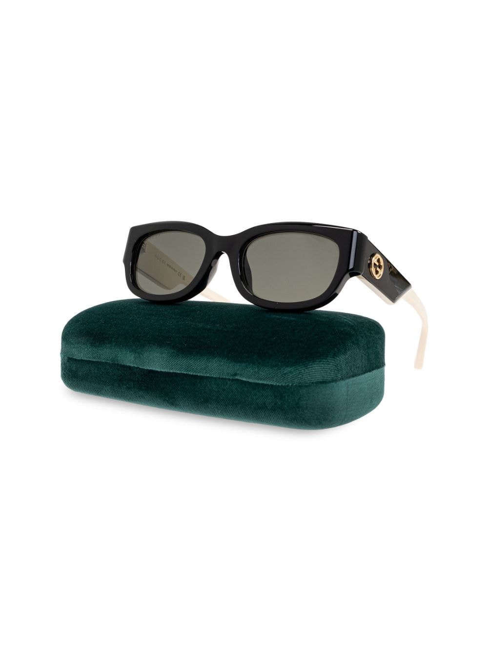 Shop Gucci Interlocking G Sunglasses In Black