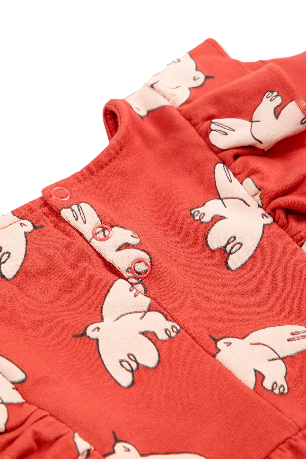 Bobo Choses Freedom Bird jurk met ruches Rood