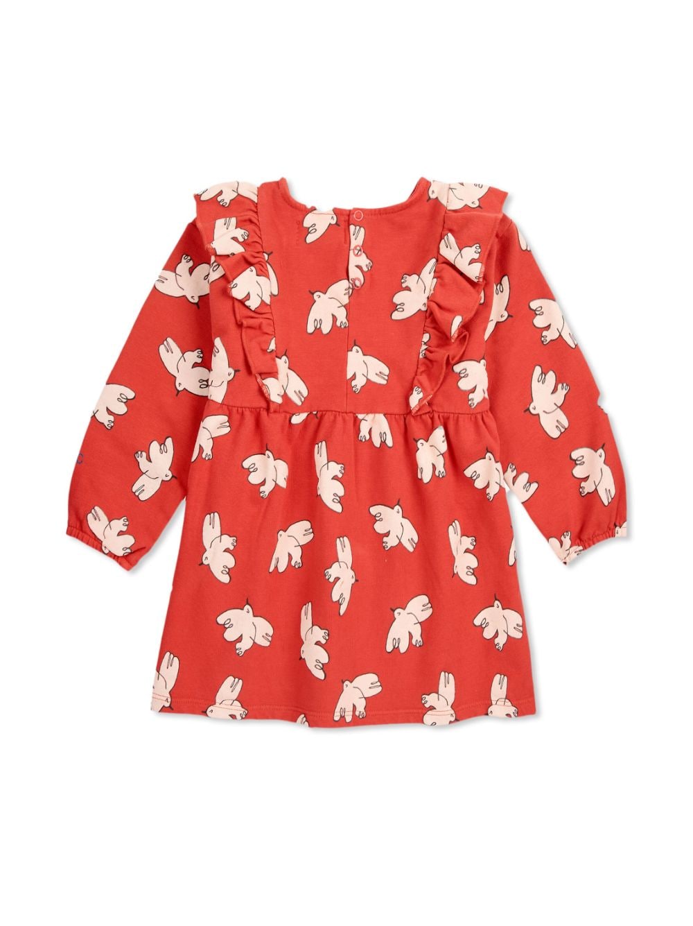 Bobo Choses Freedom Bird jurk met ruches - Rood