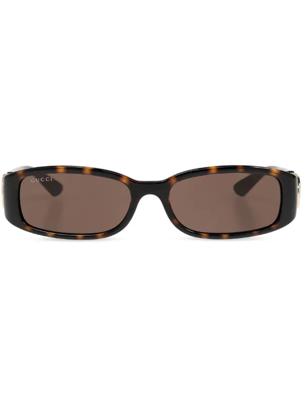 Gucci Eyewear rectangle frame Sunglasses Brown FARFETCH CA