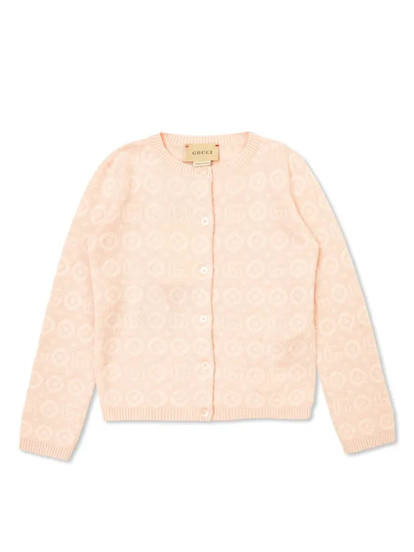 Gucci Kids ダブルG カーディガン | ピンク | FARFETCH JP