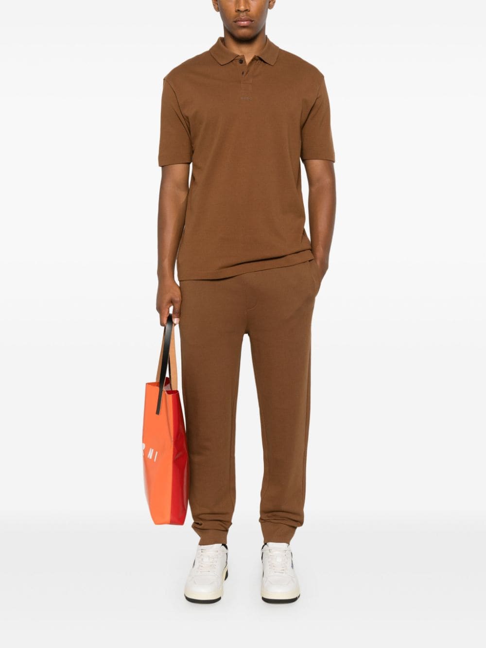 Shop Hugo Dayote Track Pants In Brown