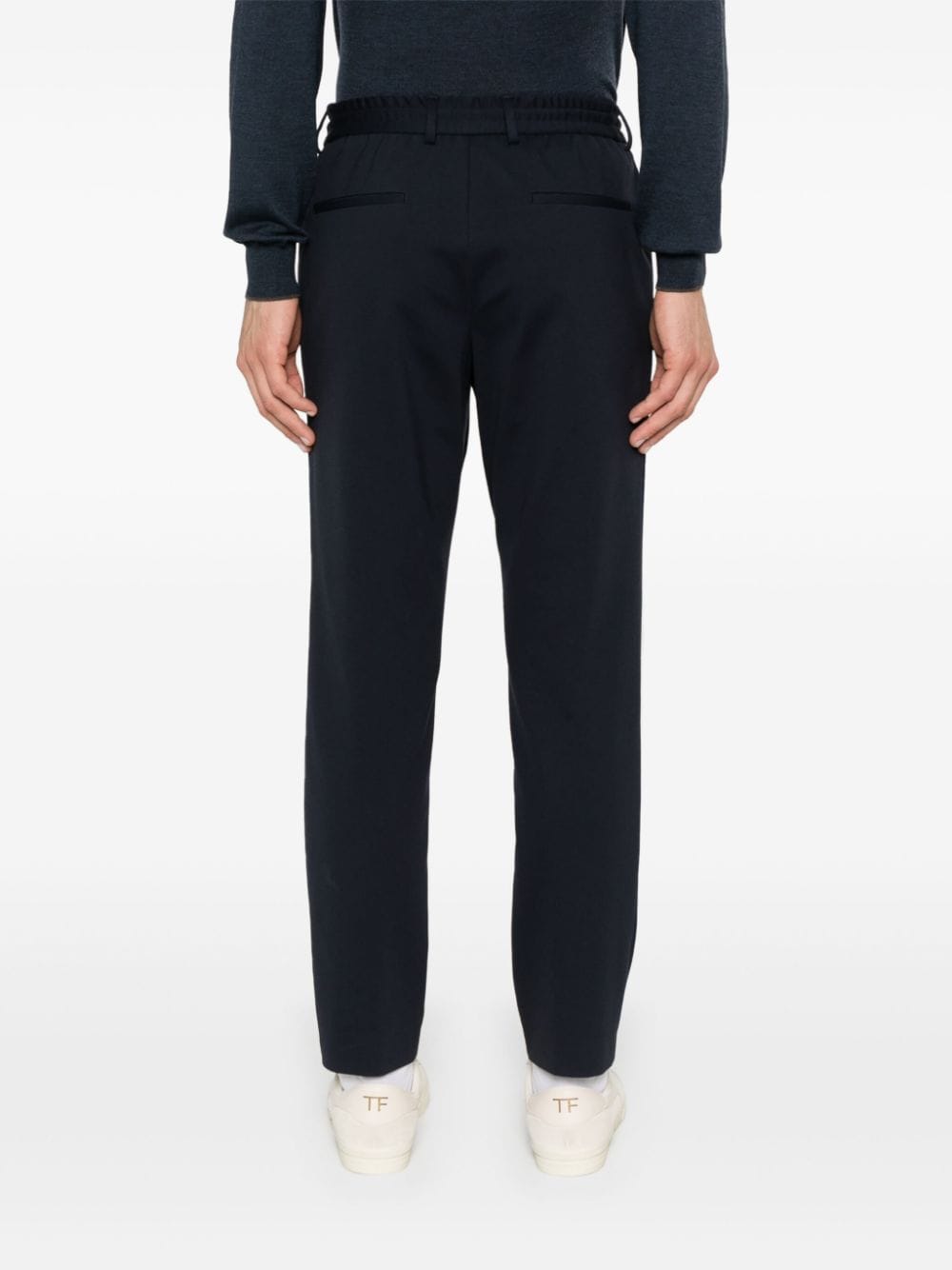 Shop Hugo Boss Drawstring Trousers In Blue