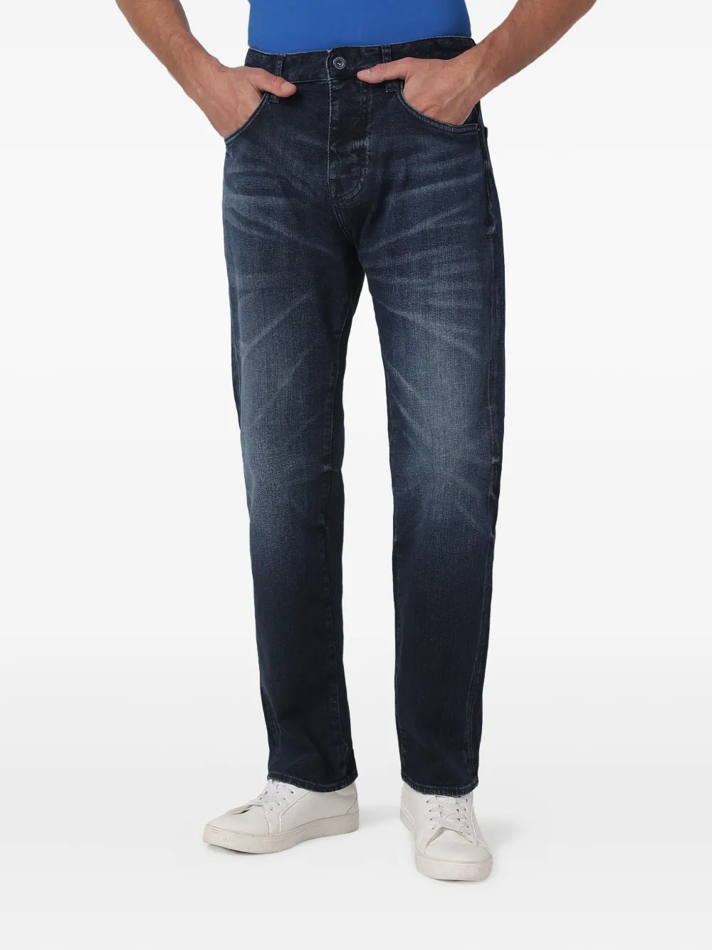 Armani Exchange faded-effect jeans | Blue | Image 1