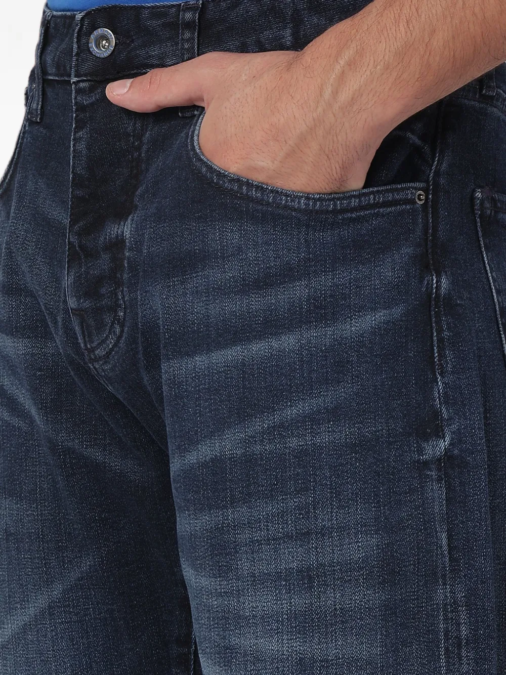 Armani Exchange Jeans met vervaagd effect Blauw