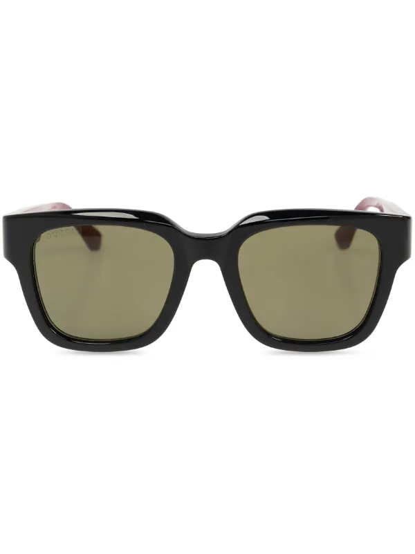 Gucci square aviator sunglasses hotsell